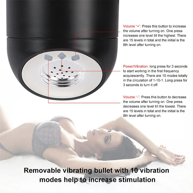 Full Automatic Airplane Cup Male Masturbator Penis Exerciser Intelligent Pronunciation Airplane Cup Sex Toy Wholesale