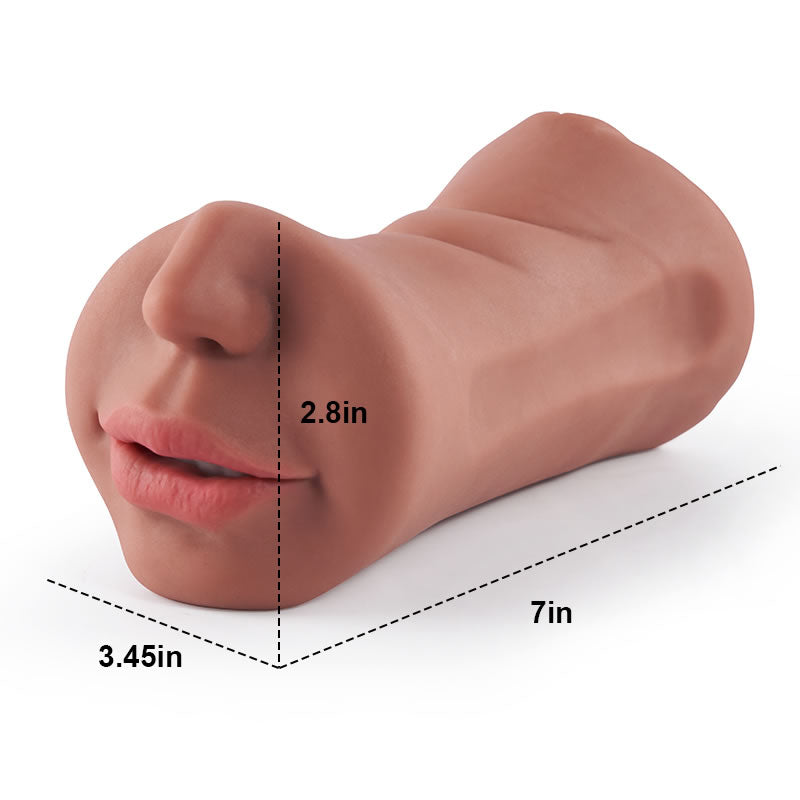 7.4-Inch Three Channel Mouth Vaginal Anal Pocket Pussy