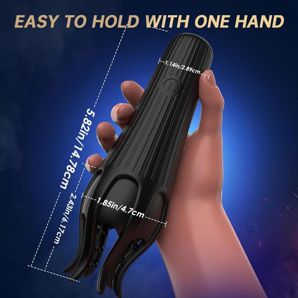 Male Sex Toys for Men - Masturbator Machine with 10 Modes Vibration & 10 Licking Tongue,Adult Sex Toys for Training & Prolong Endurance,Waterproof Male Stroker
